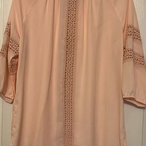Pink 3/4 sleeve blouse by Catherine Malandrino size XL.  The color maybe peach